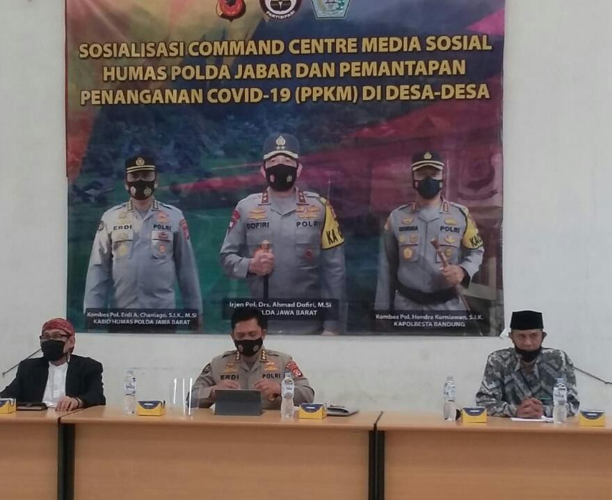 Sosialisasi Command Centre Media Sosial Humas Polda Jabar dan Pemantapan Penanganan Covid-19